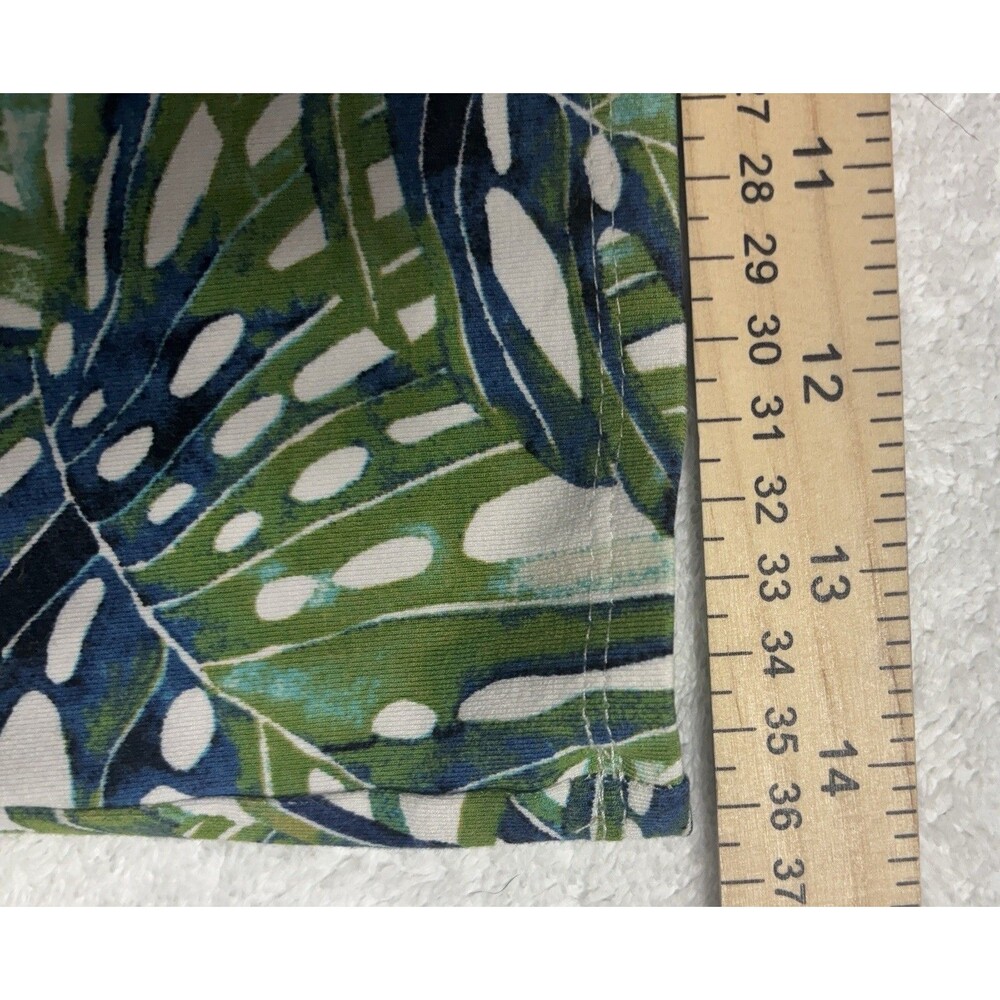 J.Jill Smooth Fit Palm Leaf Wide Leg Crop Pant Size Large Culottes Gaucho Knit - Picture 9 of 12